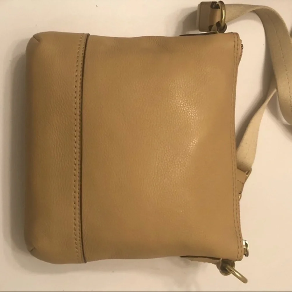 Coach front pocket turnlock leather crossbody bag